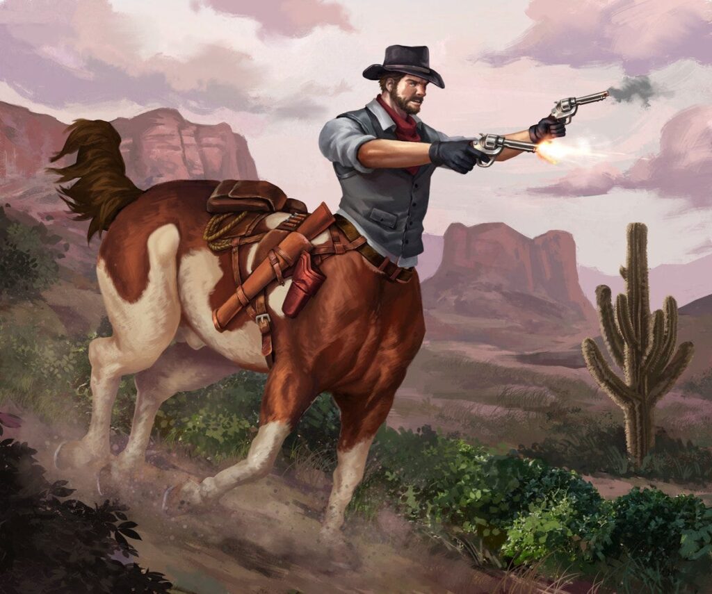 dnd texxus, a cowboy centaur