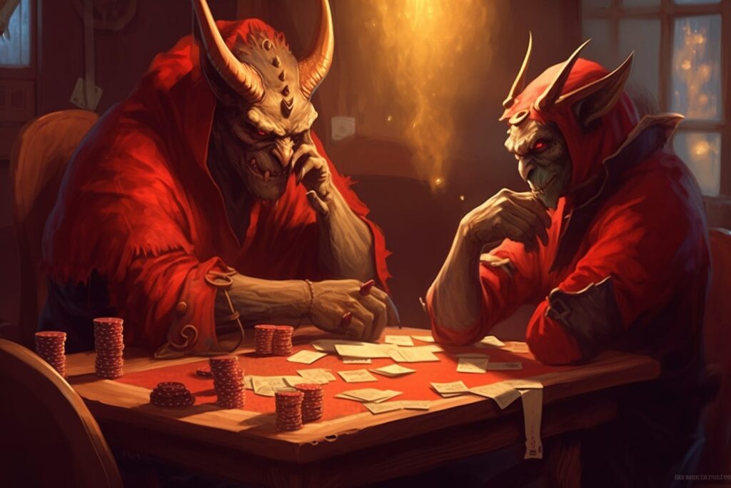 dnd devils playing cards