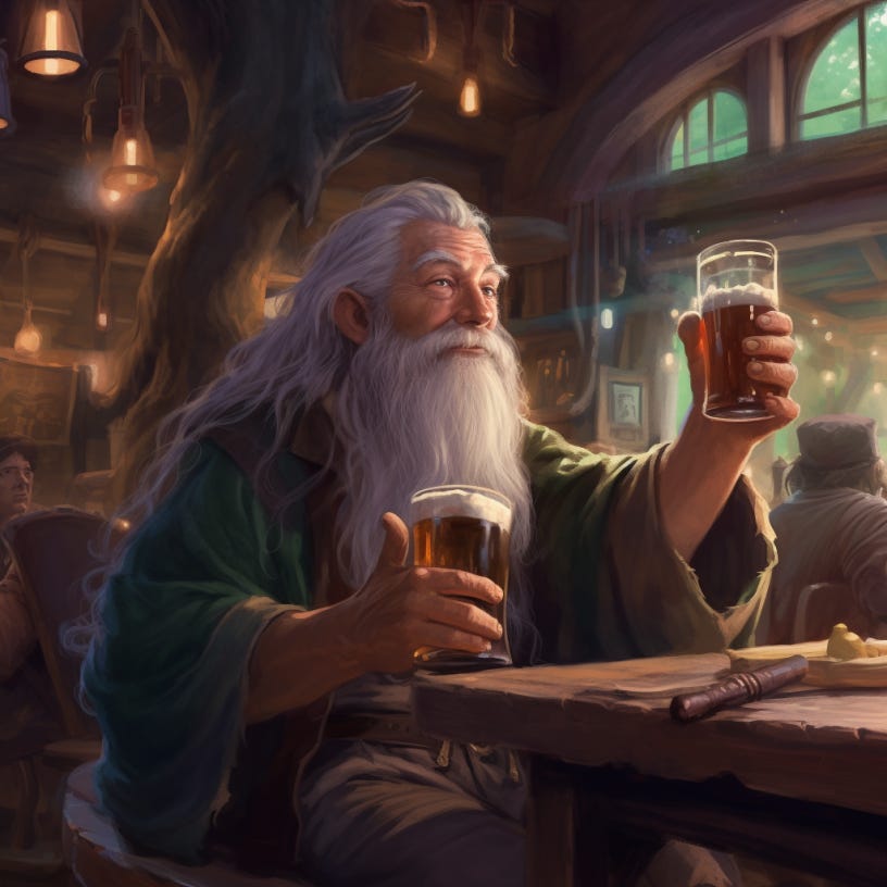 dnd wizard drinking